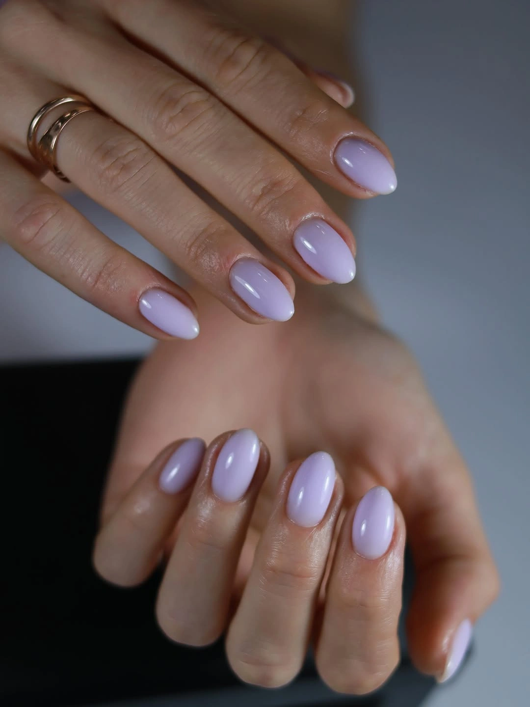 Fall manicure 2026 Lavender Gloss Manicure With Rounded Shine