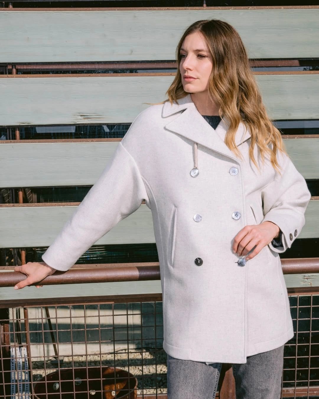 fall outfits with peacoat 2026 Elegant Ivory Peacoat That Brightens Every Fall Wardrobe