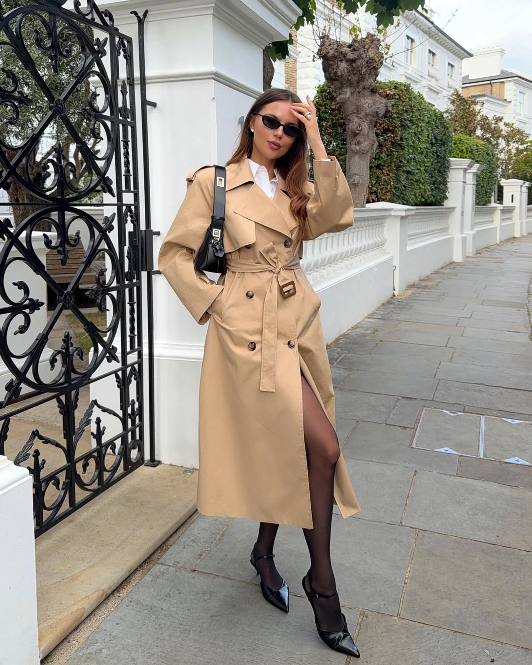 fall professional outfits women 2026 Classic Camel Outerwear with Parisian Elegance