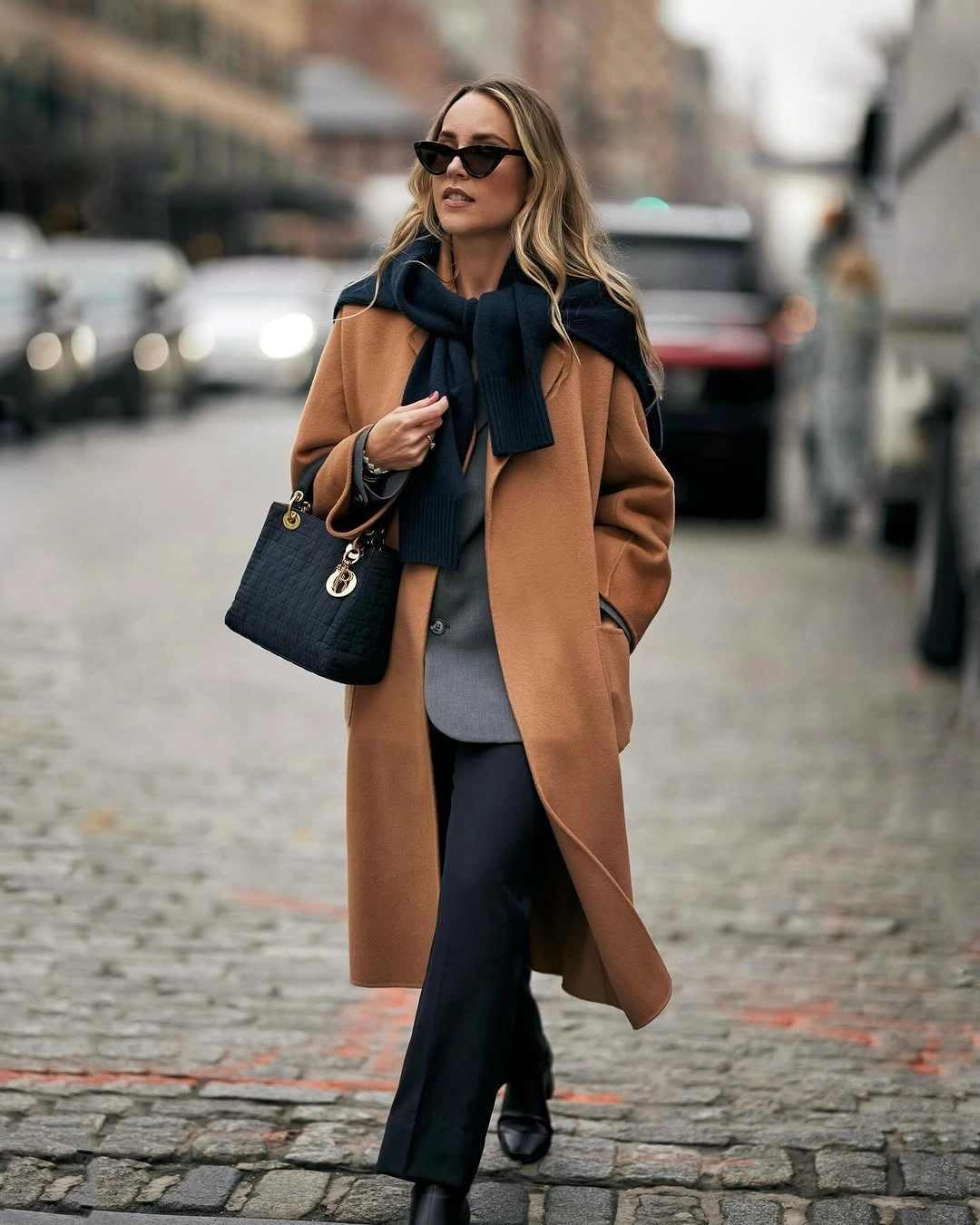fall professional outfits women 2026 Elevating Tailored Layers with a Camel Statement Coat