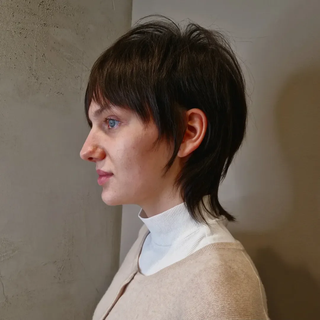 fall short haircuts 2026 Modern Soft Shag Mullet with Feathered Layers