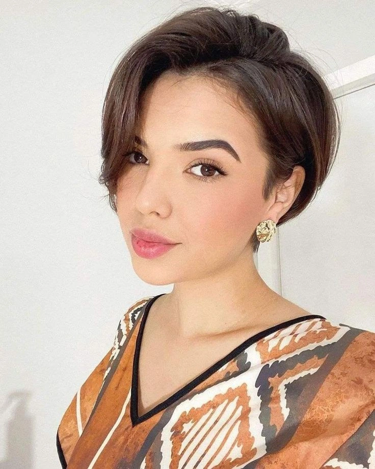 fall short haircuts 2026 Classic Side-Part Pixie with Soft Volume