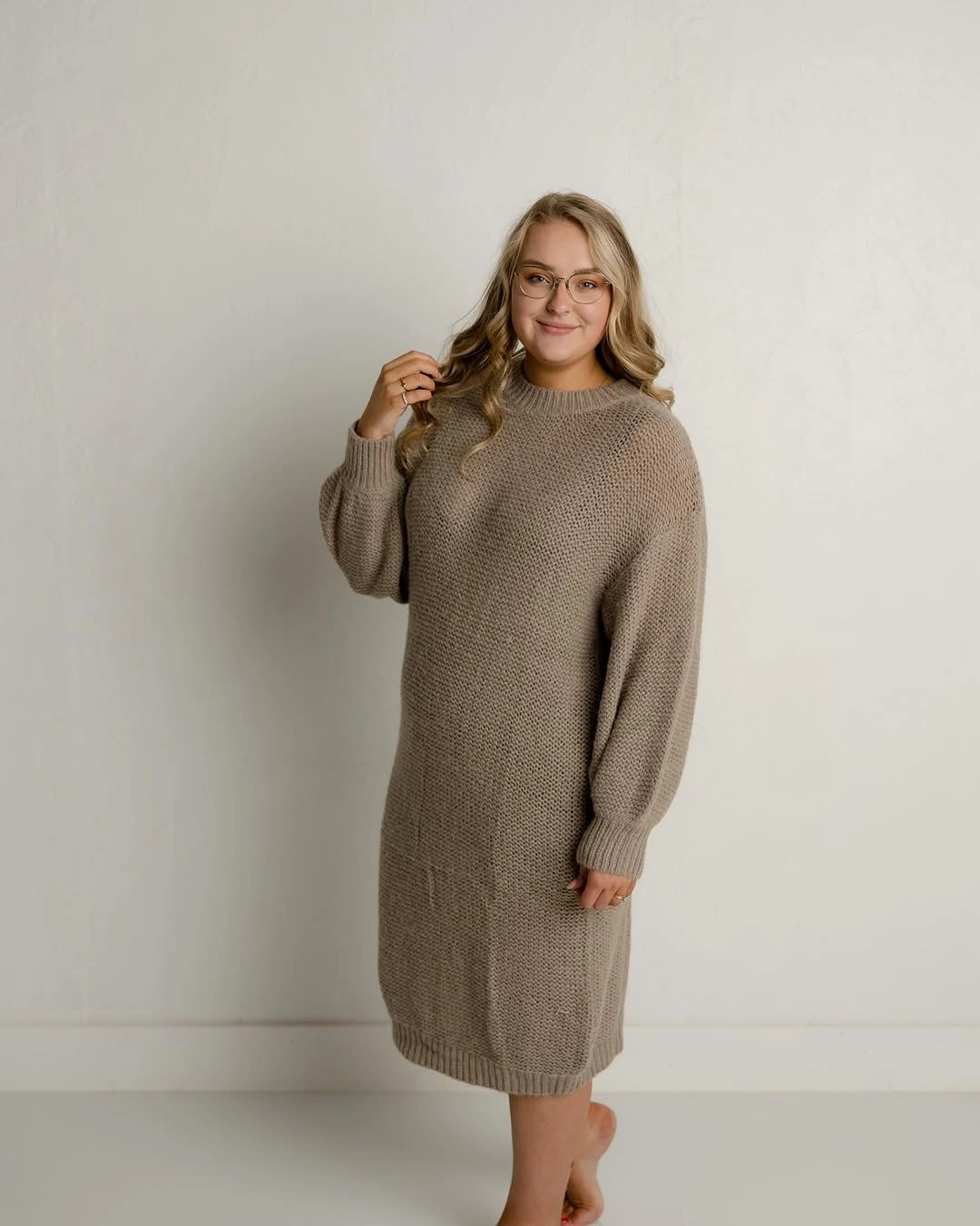 fall sweater dress outfits 2026 Relaxed Oatmeal Knit Dress That Celebrates Cozy Comfort