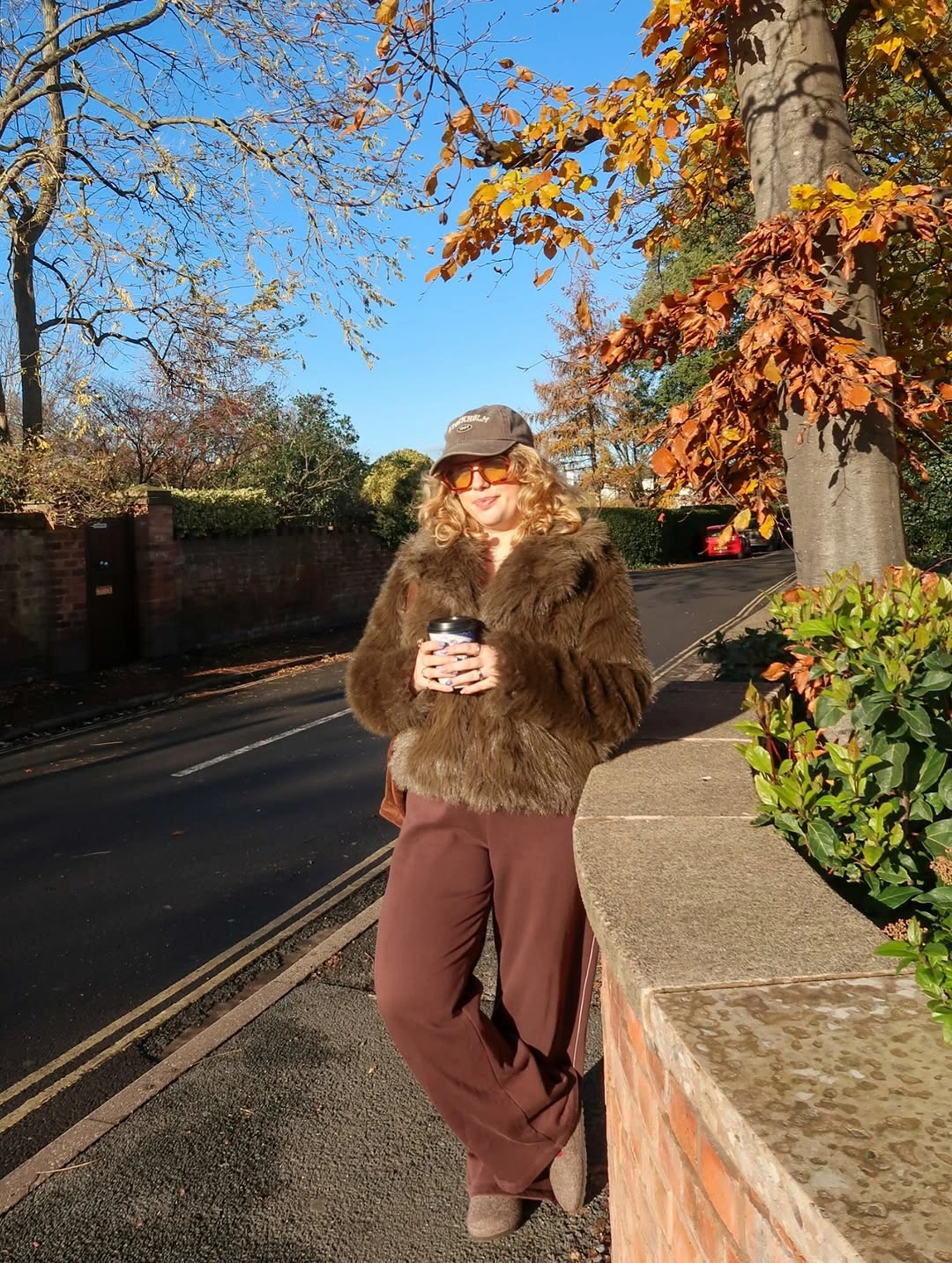 faux fur jacket Relaxed Brown Faux Fur for Cozy Weekend Coffee Runs