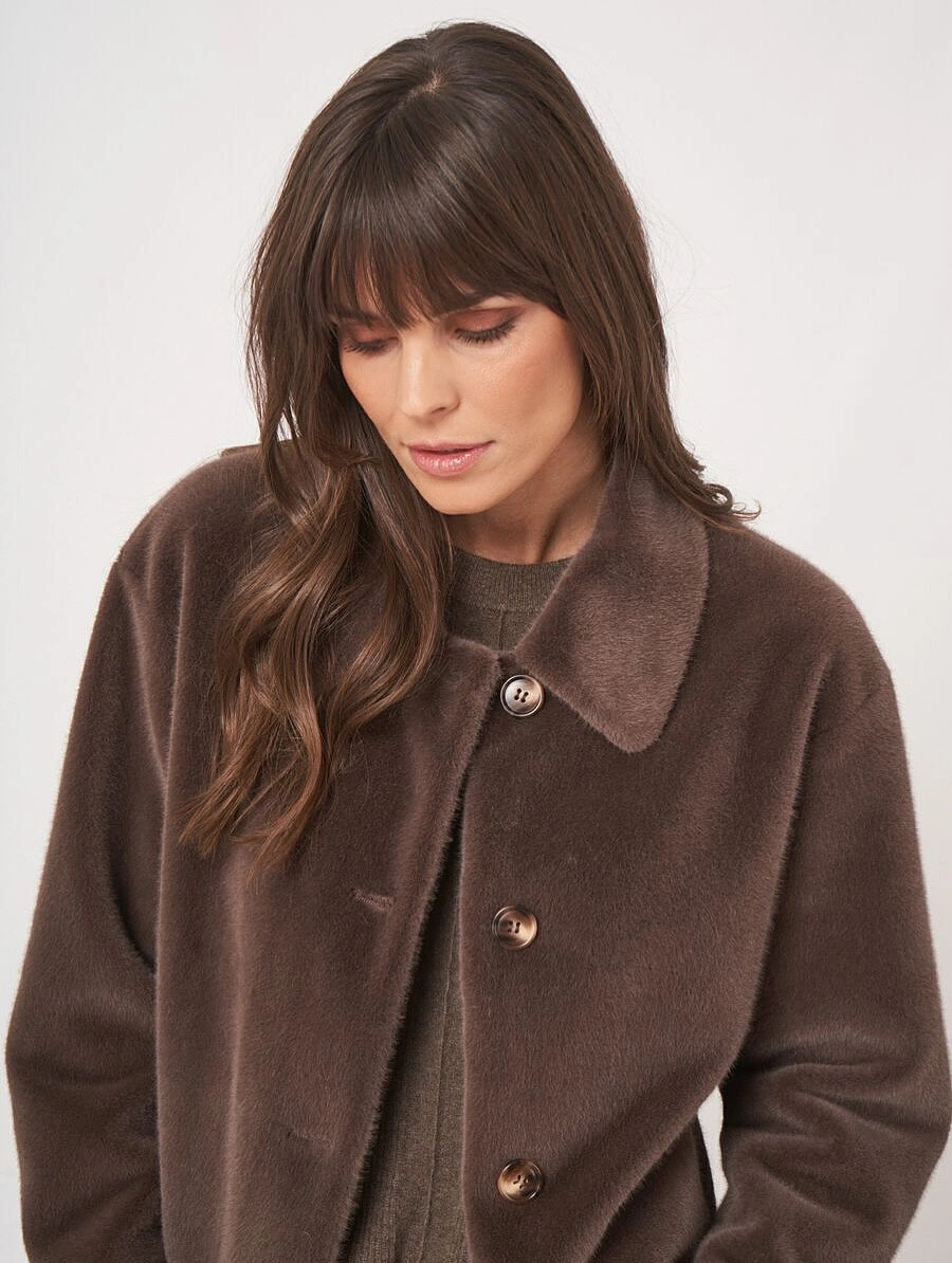 faux fur jacket Minimalist Chocolate Faux Fur That Never Goes Out of Style