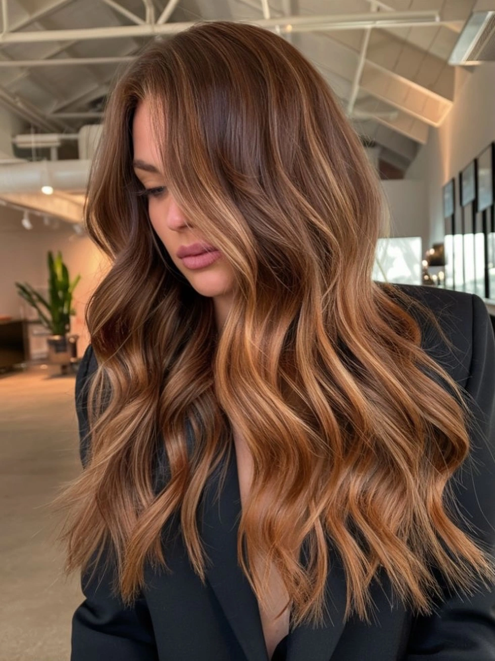 full head babylights blonde on brown hair Honey Caramel Babylights with Glossy Brunette Depth