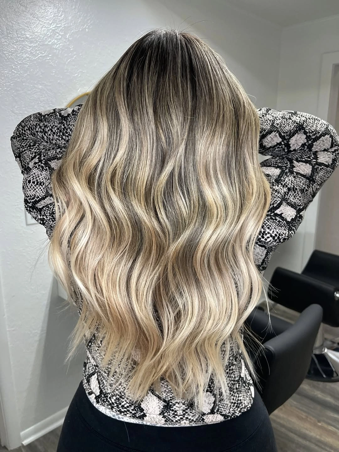 full head babylights blonde on brown hair Icy Blonde Babylights with Cool Brown Dimension