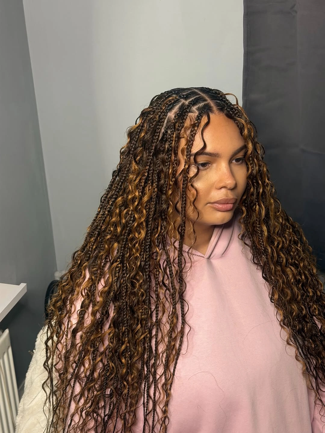goddess braid Extra Long Goddess Braids with Honey Brown Dimension