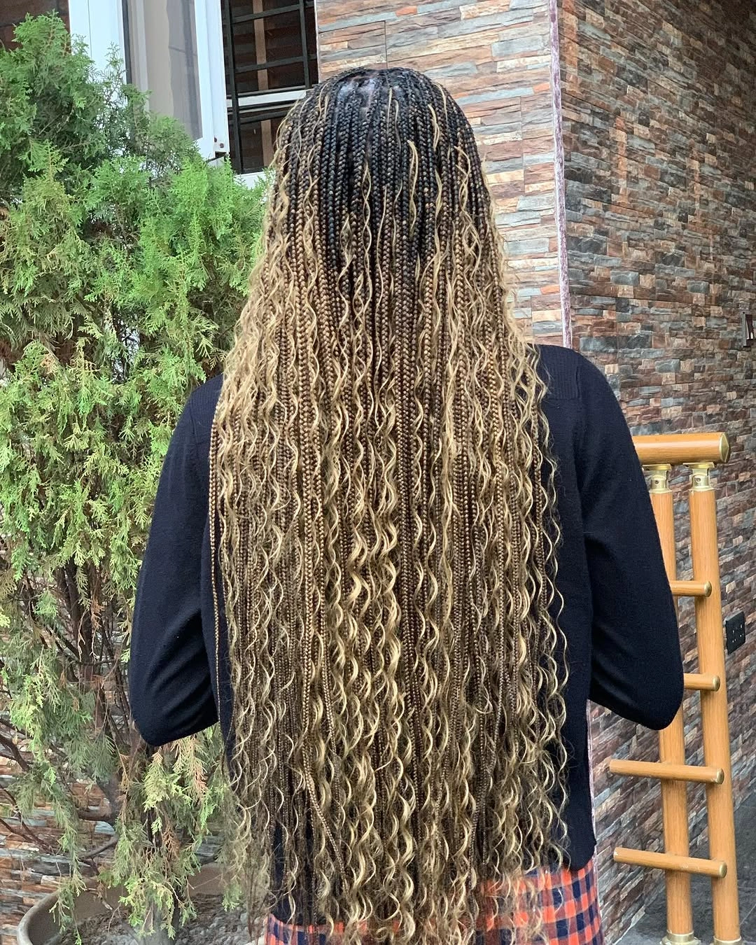 goddess braid Extra Long Goddess Braids with French Curl Ends