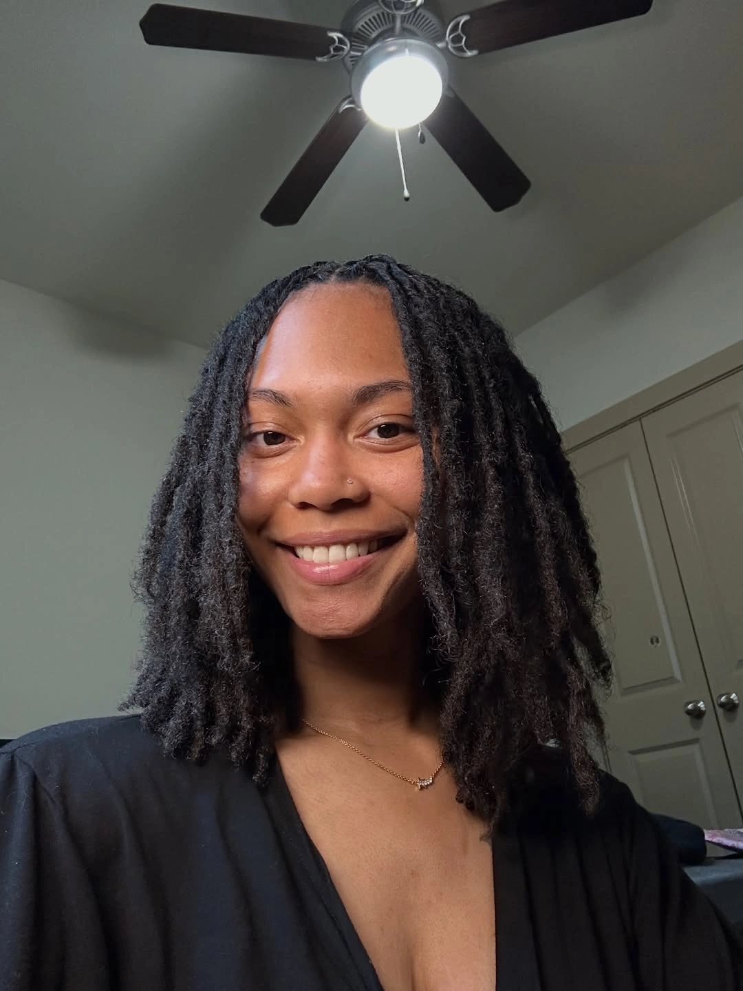 locs hairstyles for black women Classic Shoulder-Length Mature Locs With Timeless Simplicity