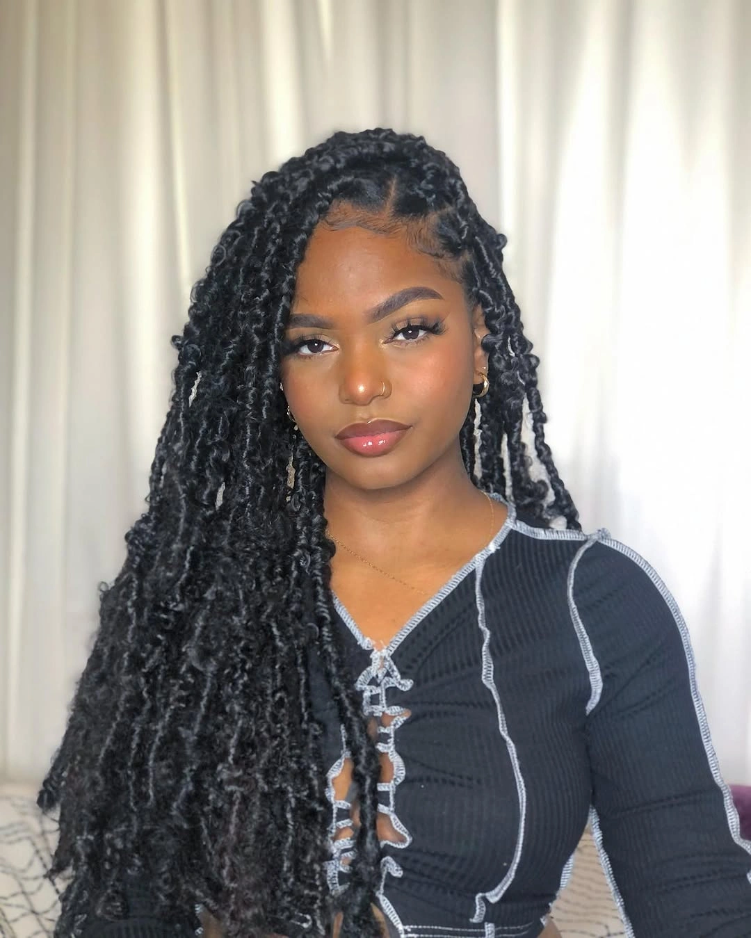 locs hairstyles for black women Soft Twisted Locs With Glamorous Side Volume
