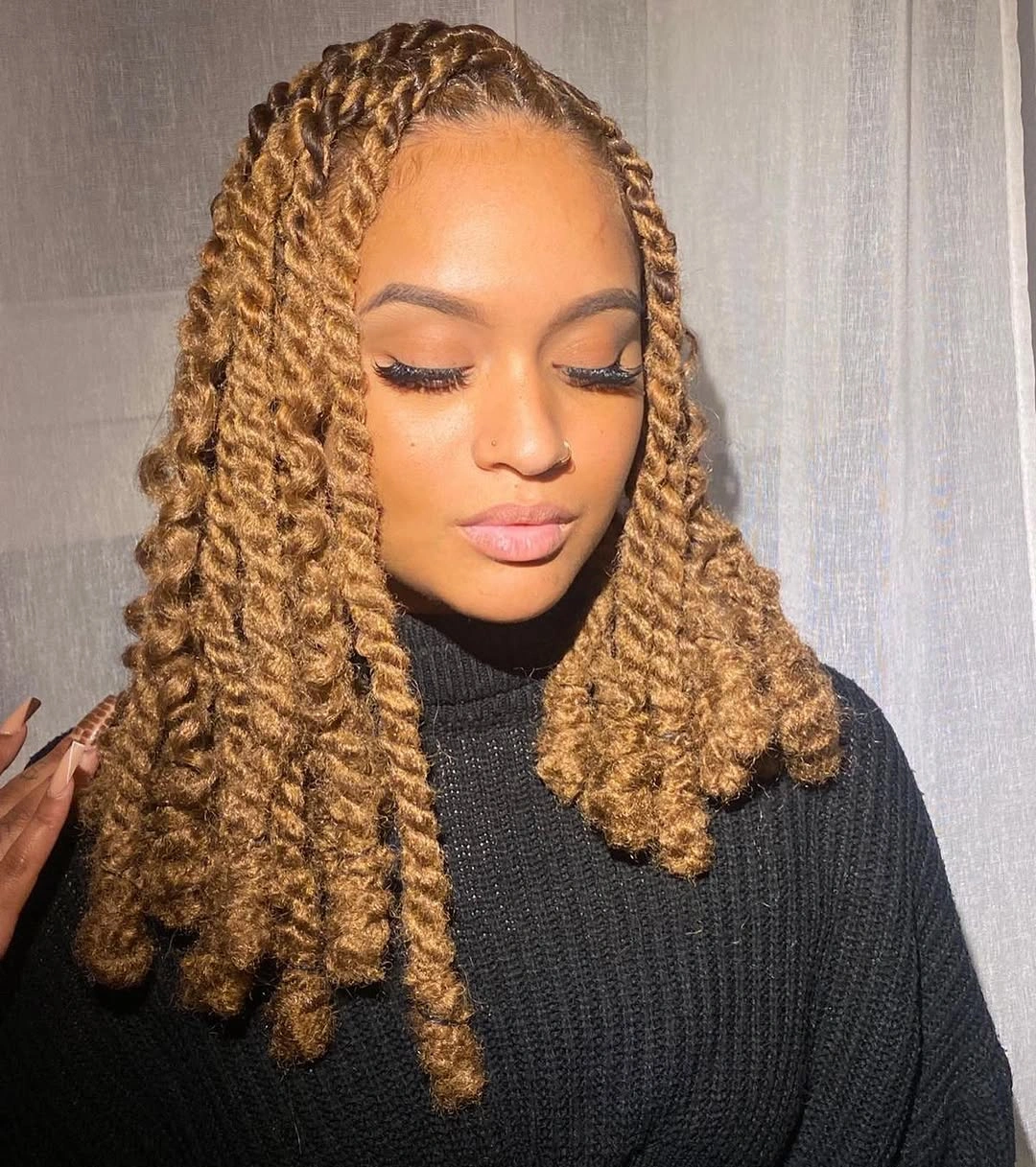locs hairstyles for black women Warm Honey Rope Locs That Glow With Dimension