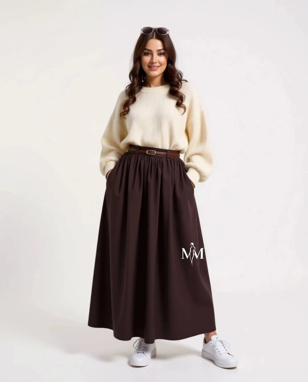 midi skirt fall outfit 2026 The Chocolate Full Midi That Makes Casual Dressing Feel Luxe