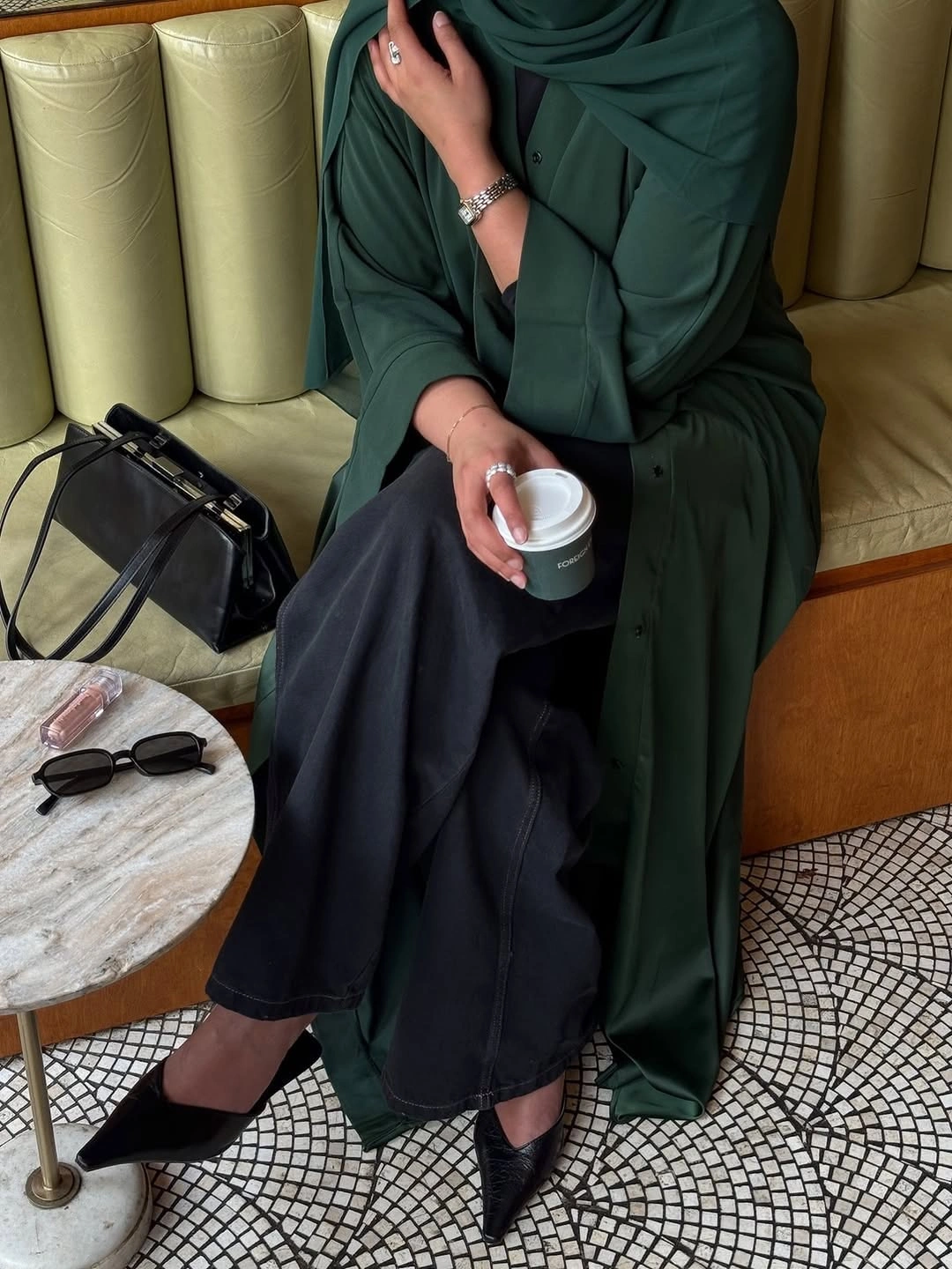 modest fall outfits 2026 Graceful Emerald Layering Inspired by Modern Modest Fashion