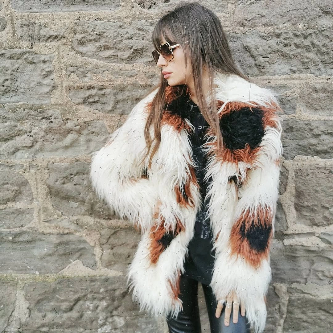 shaggy jacket Patchwork Texture That Makes a Neutral Palette Feel Anything but Ordinary