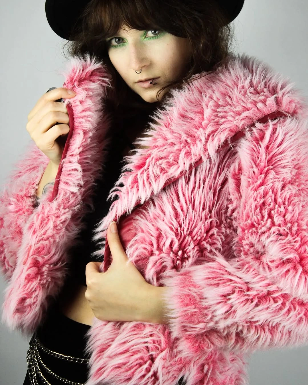 shaggy jacket Playful Pink That Celebrates Bold Personal Style