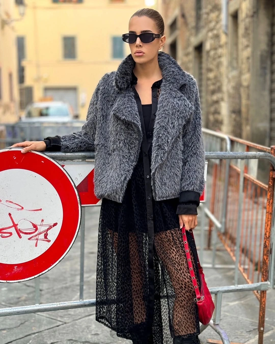 shaggy jacket Modern City Dressing With Sophisticated Grey Texture