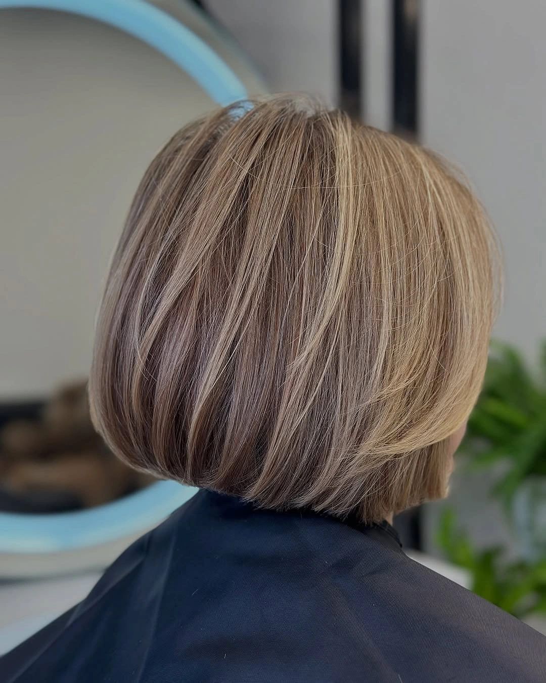 short bobbed hairstyle Rounded Dimensional Bob With Soft Stacked Shape