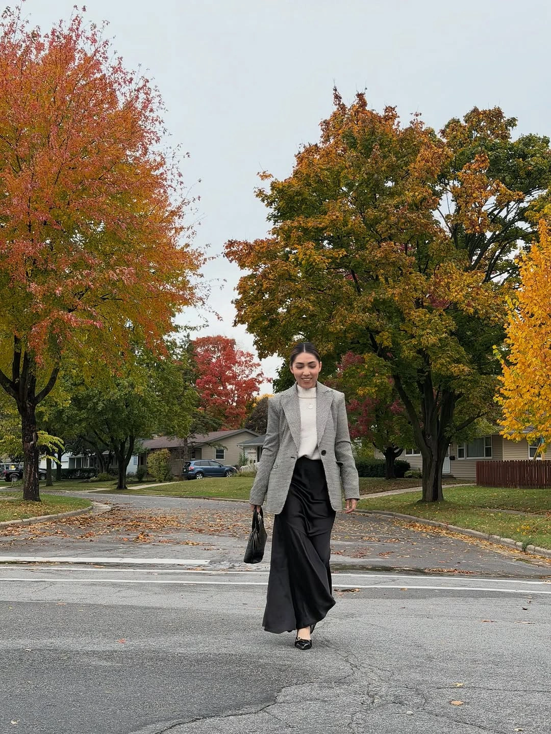 what are must-have fall outfits for 2026 Tailored Blazers and Satin Skirts Create Effortless Elegance