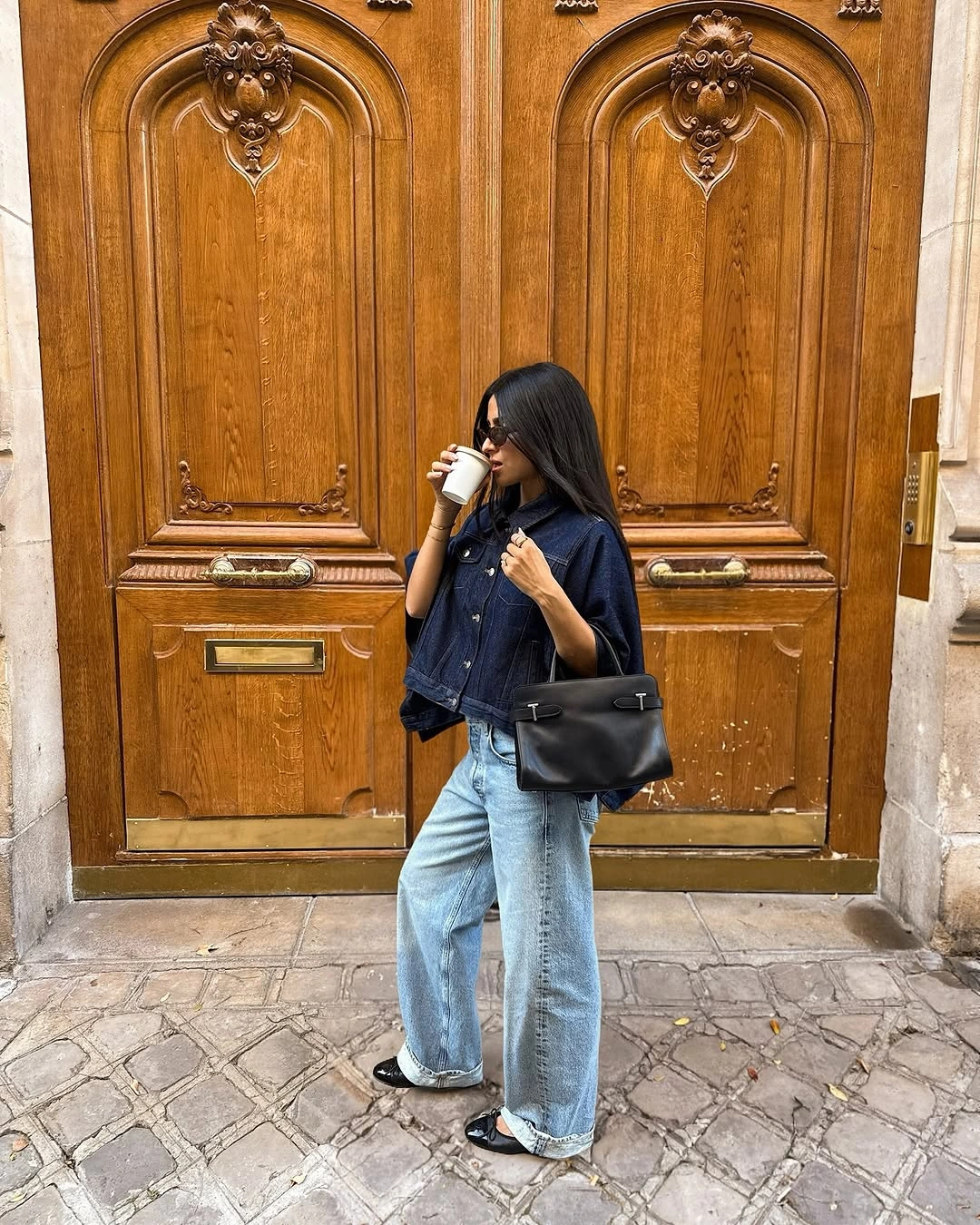 wide leg jeans outfit fall 2026 Relaxed Light Wash Denim With a Parisian Feel