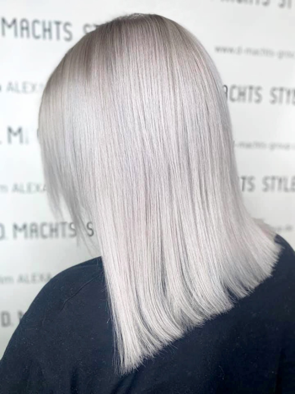 Icy Ash Blonde Blunt Bob — Winter Hair Colors for Pale Skin