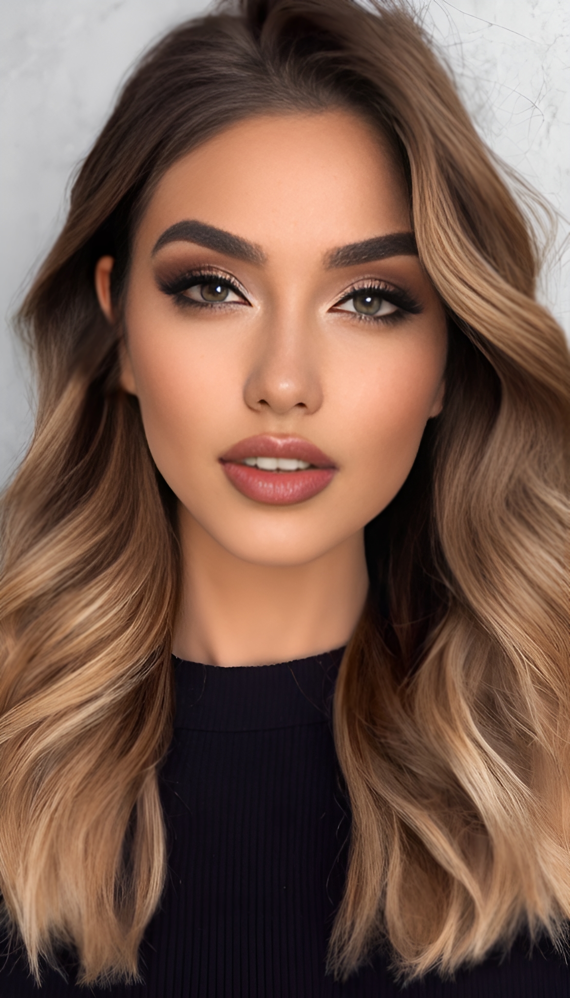 Dark Blonde Collarbone Waves With Side Bangs — Winter Shoulder Length Hairstyles