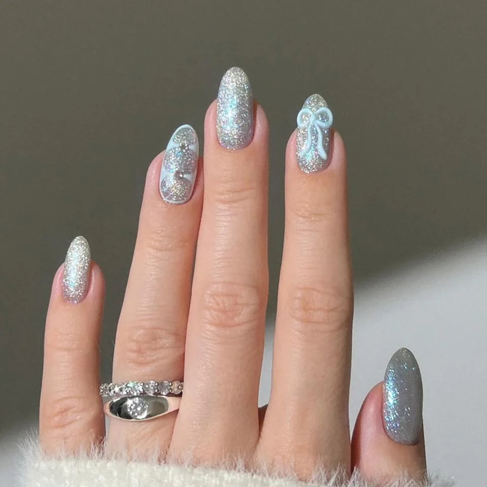 Nail Shape And Length E G Medium Almond Visual Idea Nail Shape And Length E G Medium Almond Visual Idea β Winter Dip Powder Nails