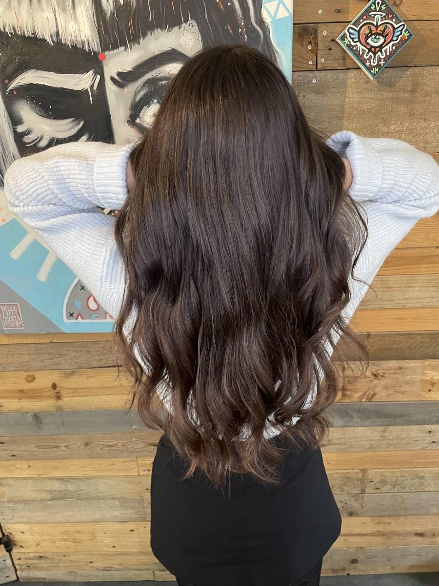 Chocolate Brown With Pinkish Undertones — Winter Hair Colors for Brunettes