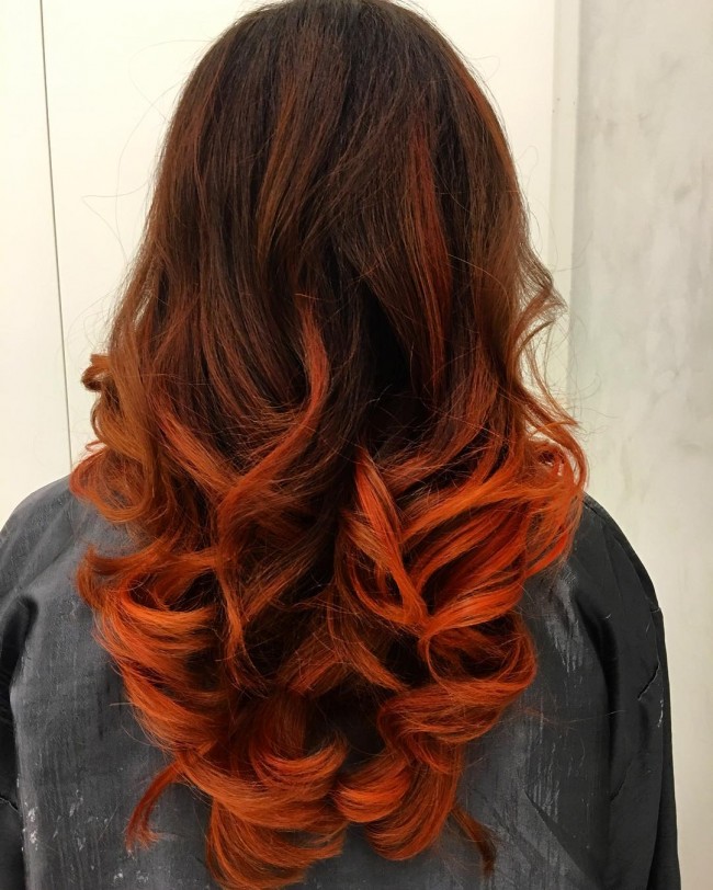 Dark Brown To Copper OmbrΓ© Dark Brown To Copper OmbrΓ© β Winter Red Hair Colors