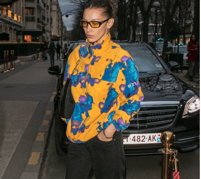 Abstract Patterned Fleece Pullover Outfit — Fleece Jacket Outfits