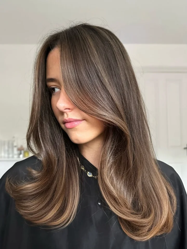 Side Swept Visual Idea Side Swept Visual Idea β Winter Hair Colors for Olive Skin