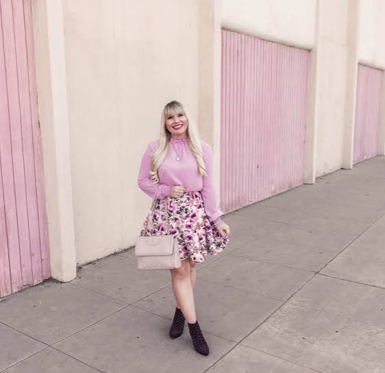 Feminine Charm: Floral Skirt, Pink Top, and Patterned Ankle Boots Feminine Charm: Floral Skirt, Pink Top, and Patterned Ankle Boots β Ankle Boots Outfits