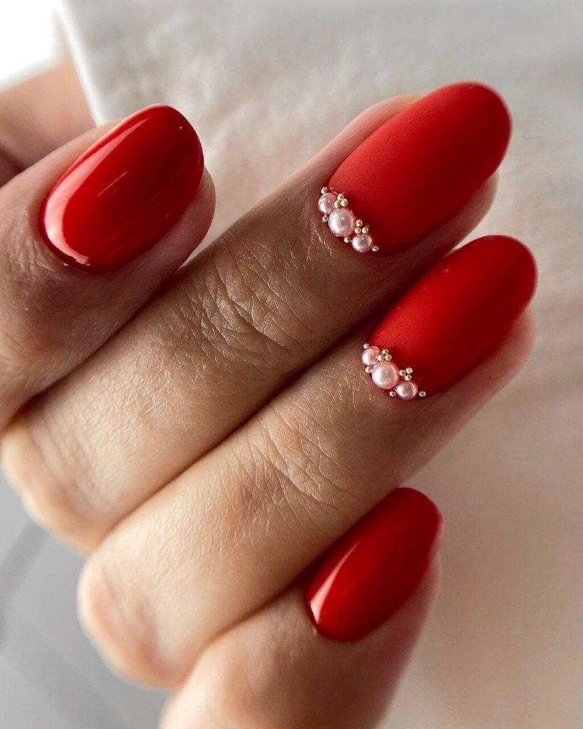 Matte Glossy Visual Idea Matte Glossy Visual Idea β Winter Squoval Nails