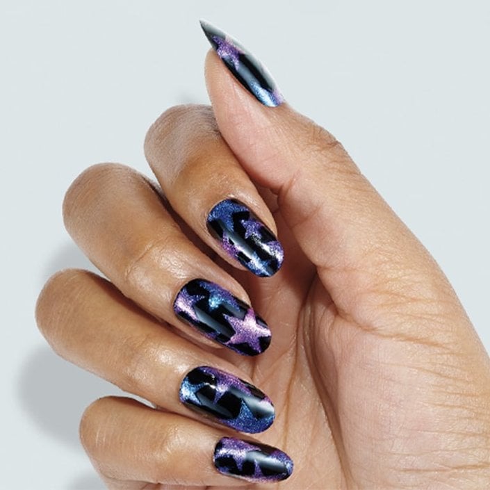 Starry Night Stilettos Starry Night Stilettos β Winter Purple Nails