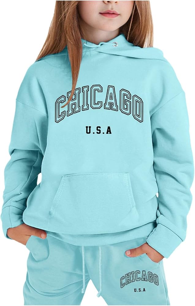 Chicago USA Hoodie and Sweatpants Set — Chicago Winter Outfits