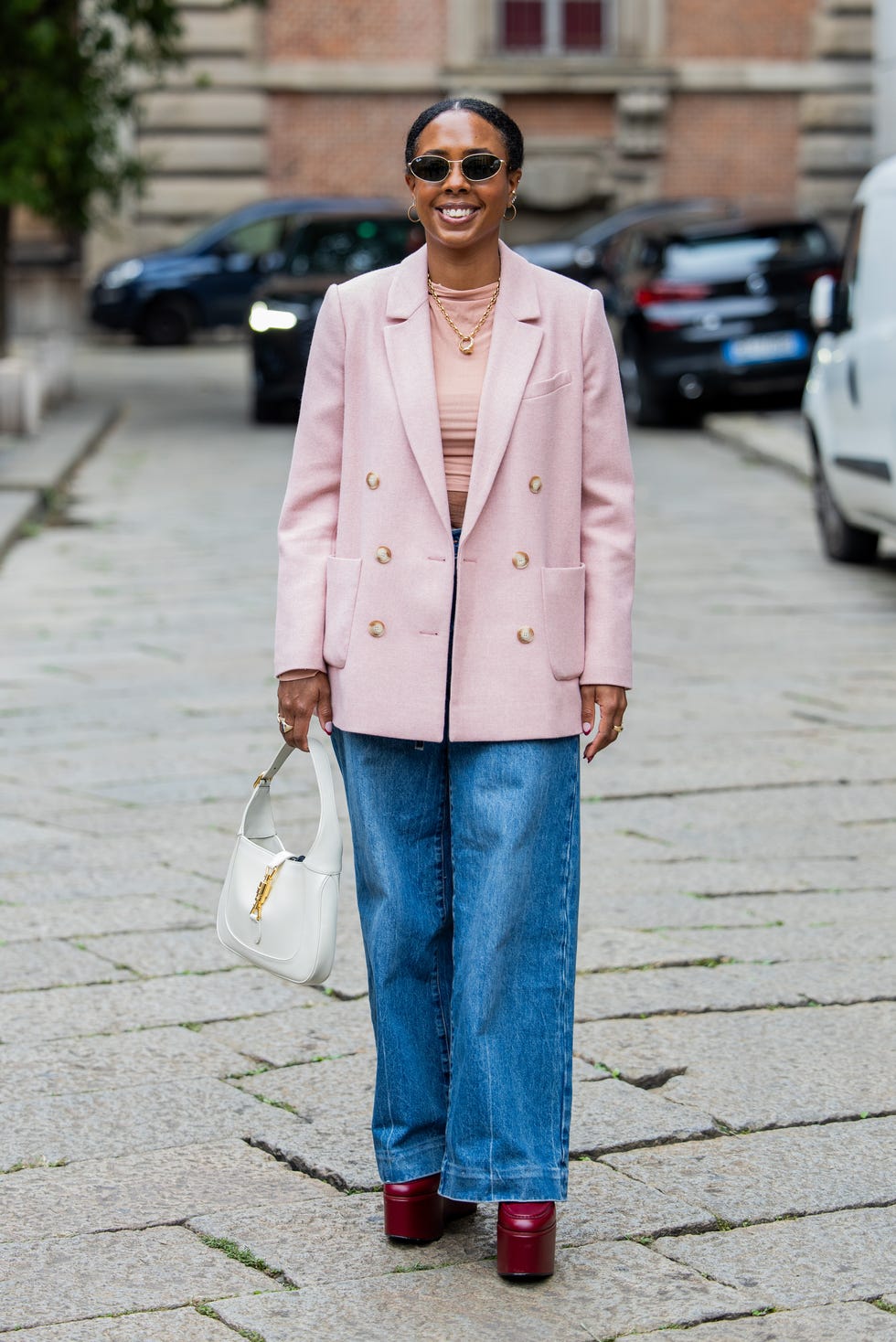 Soft Pink Blazer for a Modern Casual Vibe — February Outfits