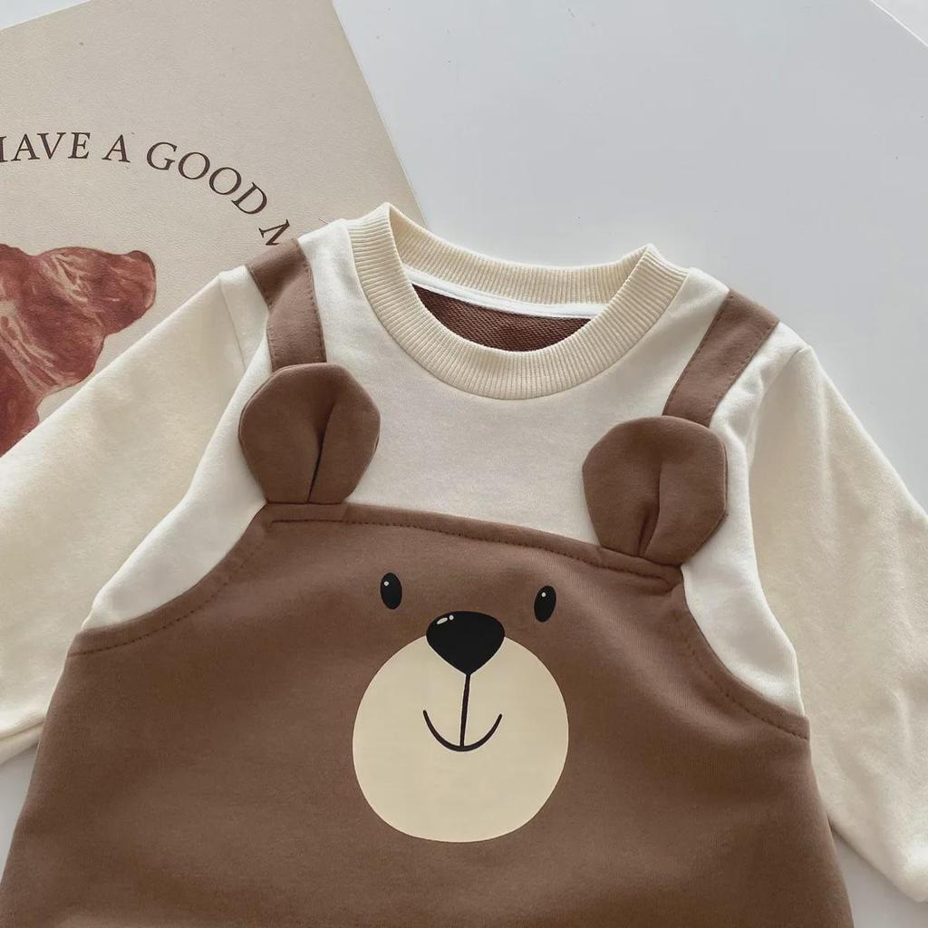 Adorable Detail: Bear Overall Baby Top Adorable Detail: Bear Overall Baby Top β Korean Winter Outfits
