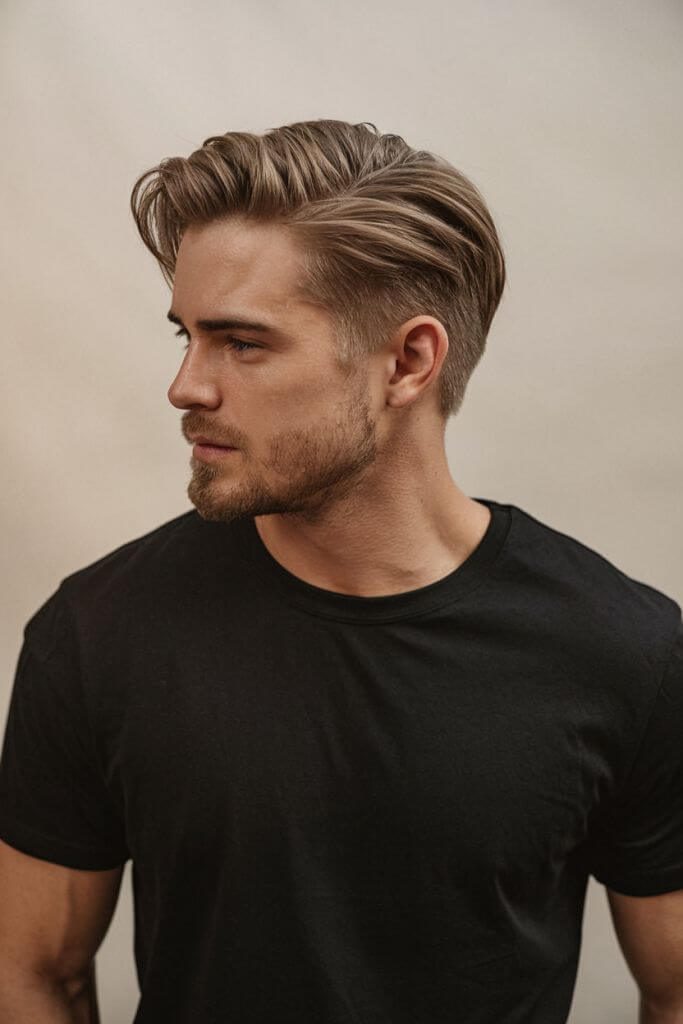 Slicked Back Side Part Undercut — Winter Hairstyles for Men