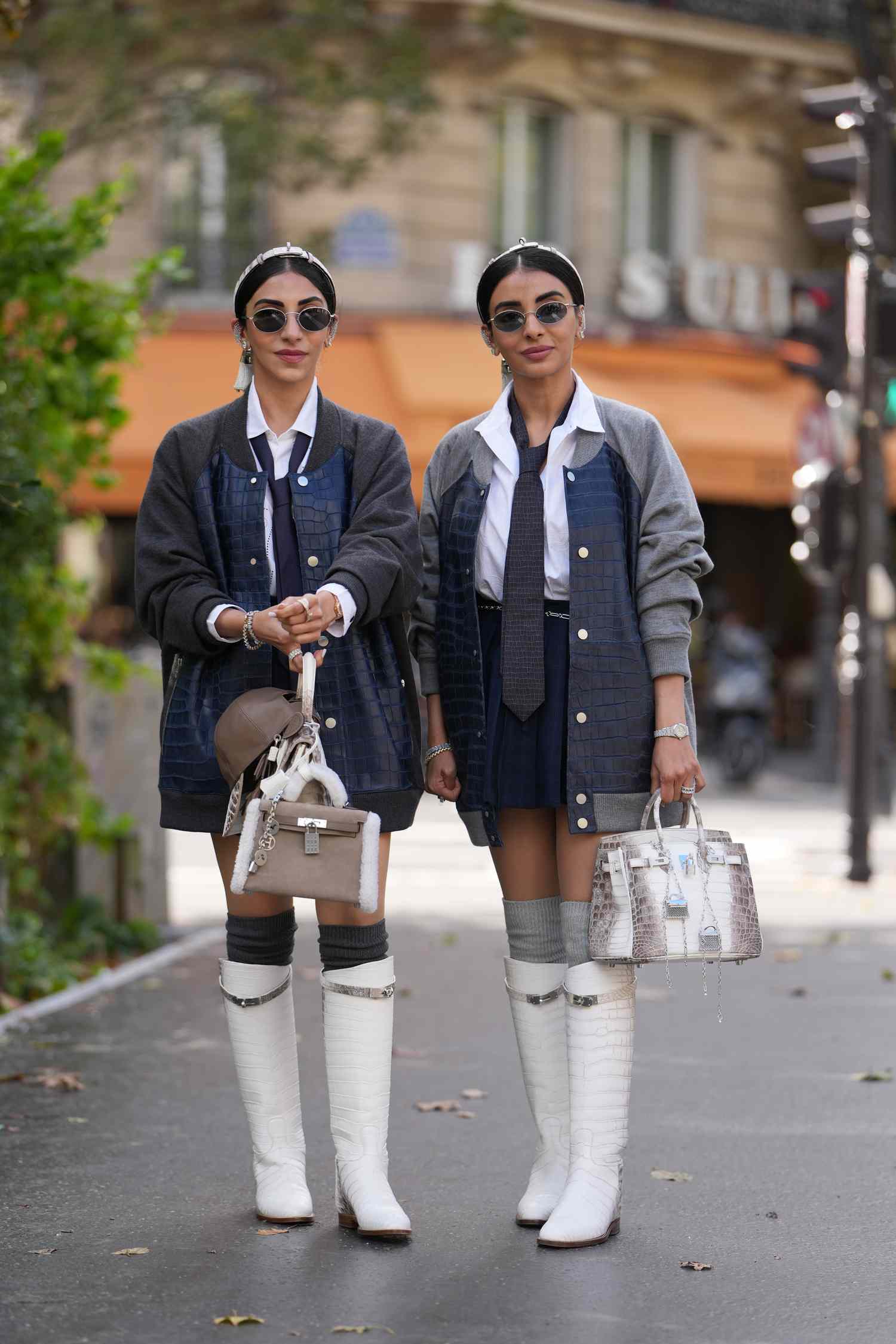 Preppy Bomber Jacket with Knee-High Boots for a Collegiate Statement — Winter College Outfits