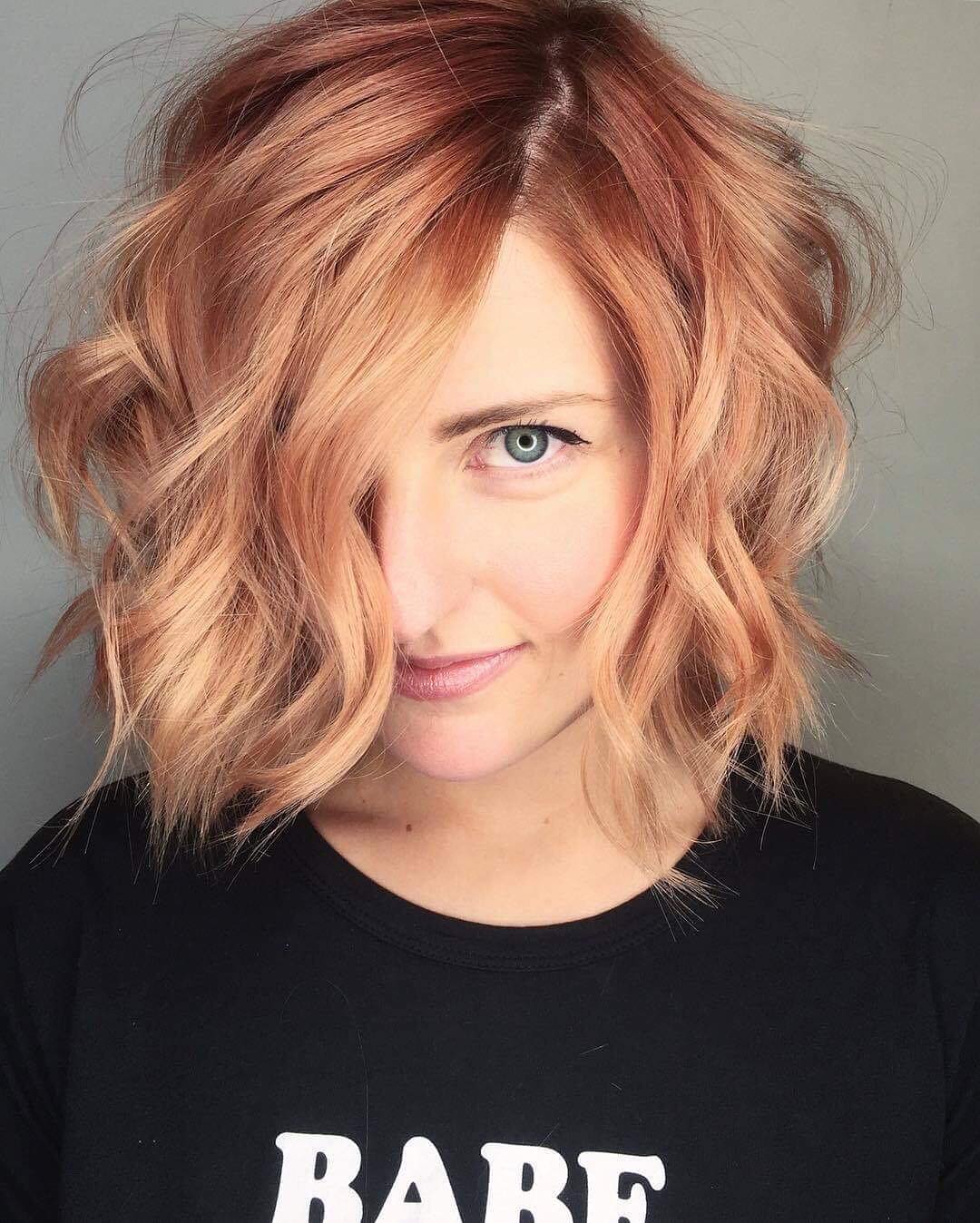 Vibrant Copper Bob With Blunt Bangs Vibrant Copper Bob With Blunt Bangs β Winter Hair Colors
