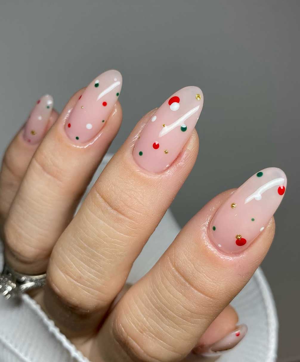 Christmas Visual Idea — Minimalist Christmas Nails 2026