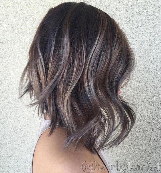 Chin Length Bob With Dimensional Colour Chin Length Bob With Dimensional Colour β Mushroom Brown Hair