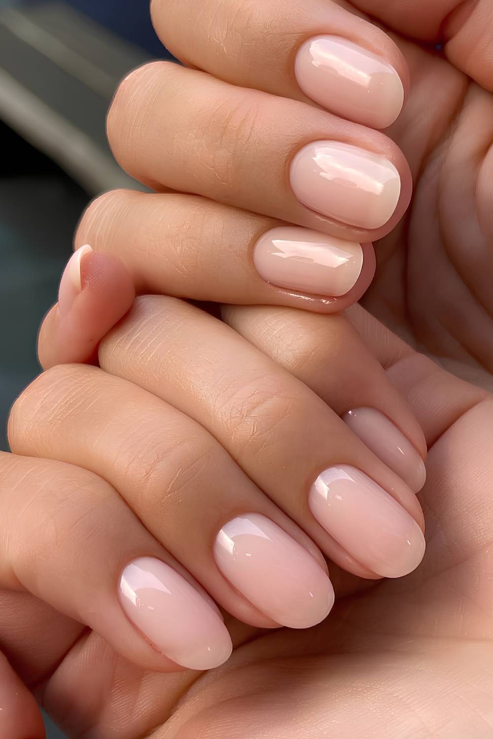 Sheer Pale Pink Iridescent Glow Sheer Pale Pink Iridescent Glow β Old Money Winter Nails