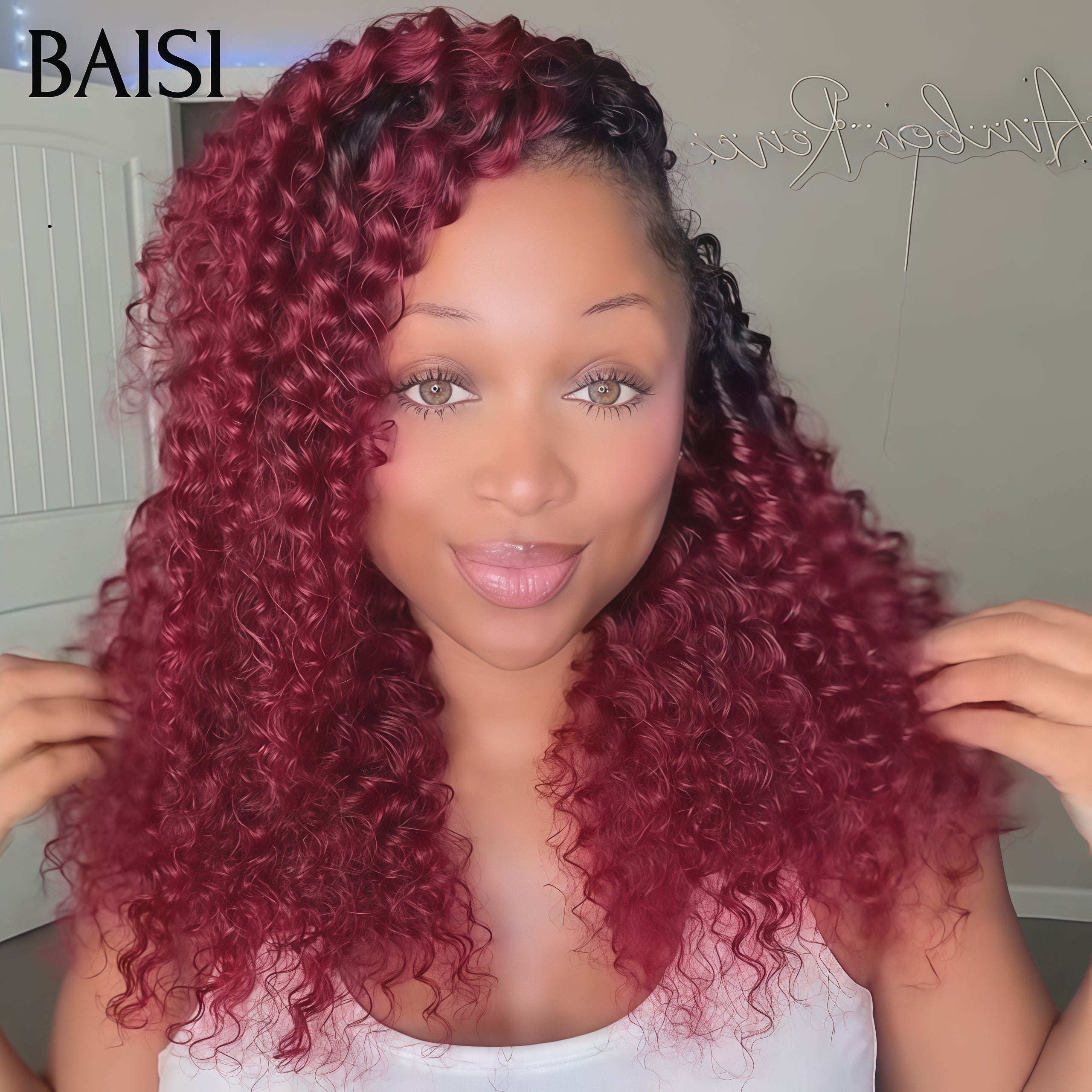 Vibrant Burgundy Curls — Burgundy Hair Color