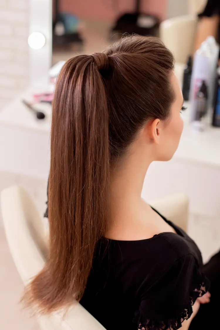 Sharp High Ponytail — Winter Ponytail Hairstyles