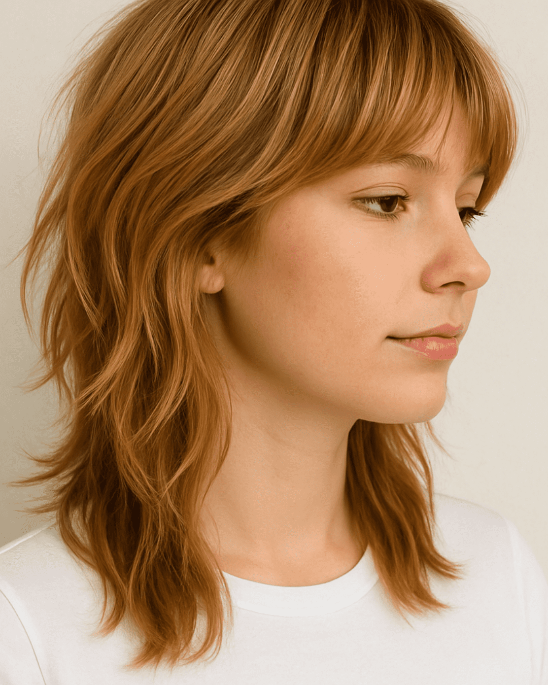 Shoulder Shag with Blunt Bangs — Winter Haircuts for Wavy Hair