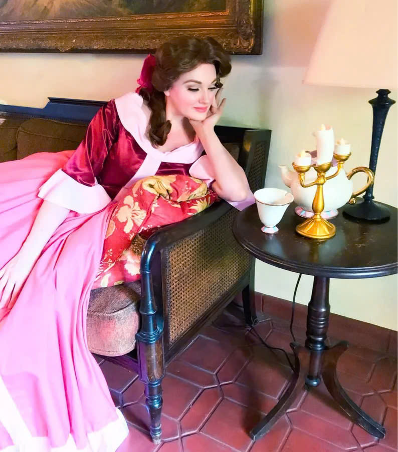 Deep Pink Velvet and Satin Gown for a Disney Princess Themed Event Deep Pink Velvet and Satin Gown for a Disney Princess Themed Event β Disney Winter Outfits