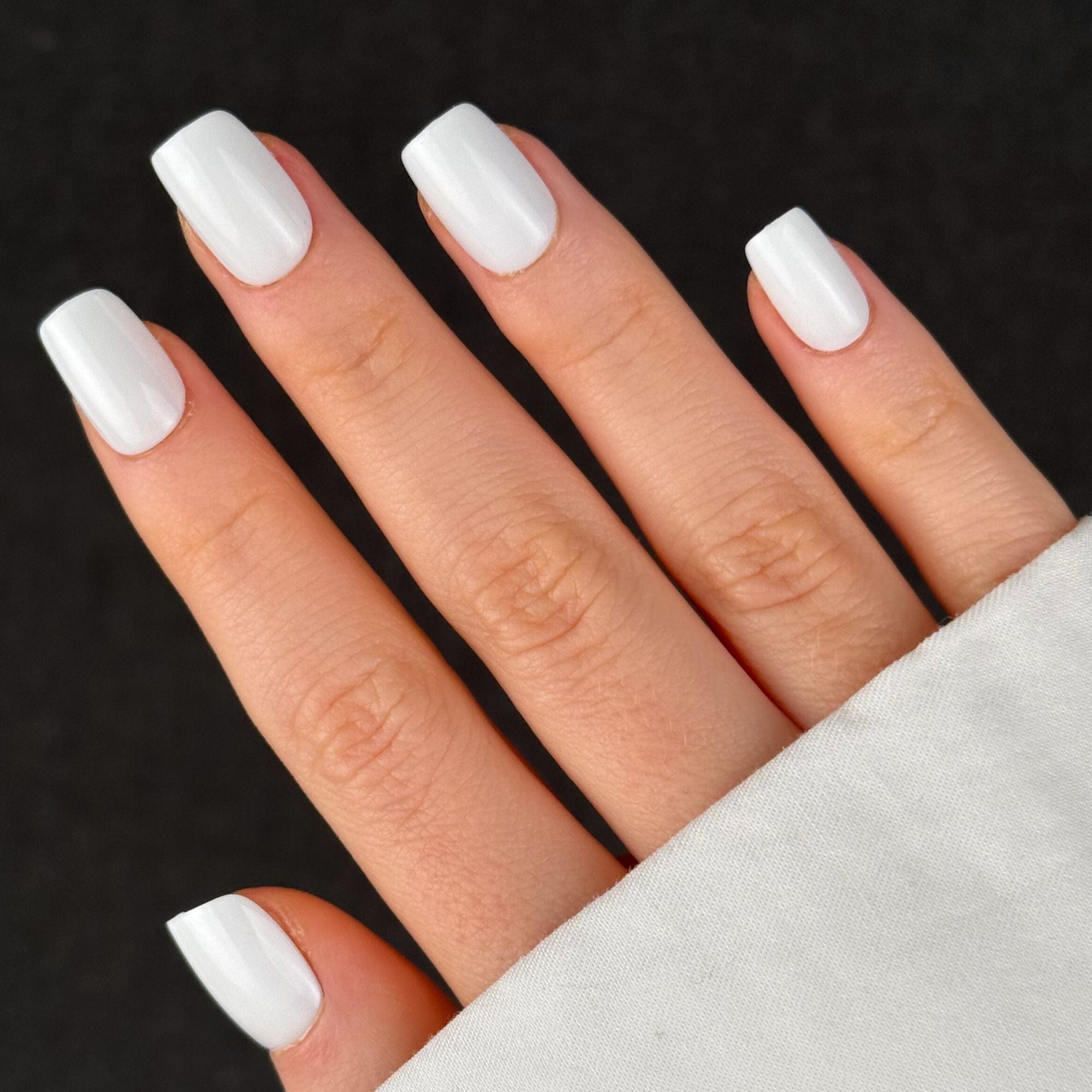 Opaque Bright White Glossy Short Square Opaque Bright White Glossy Short Square β New Years Square Nails 2027