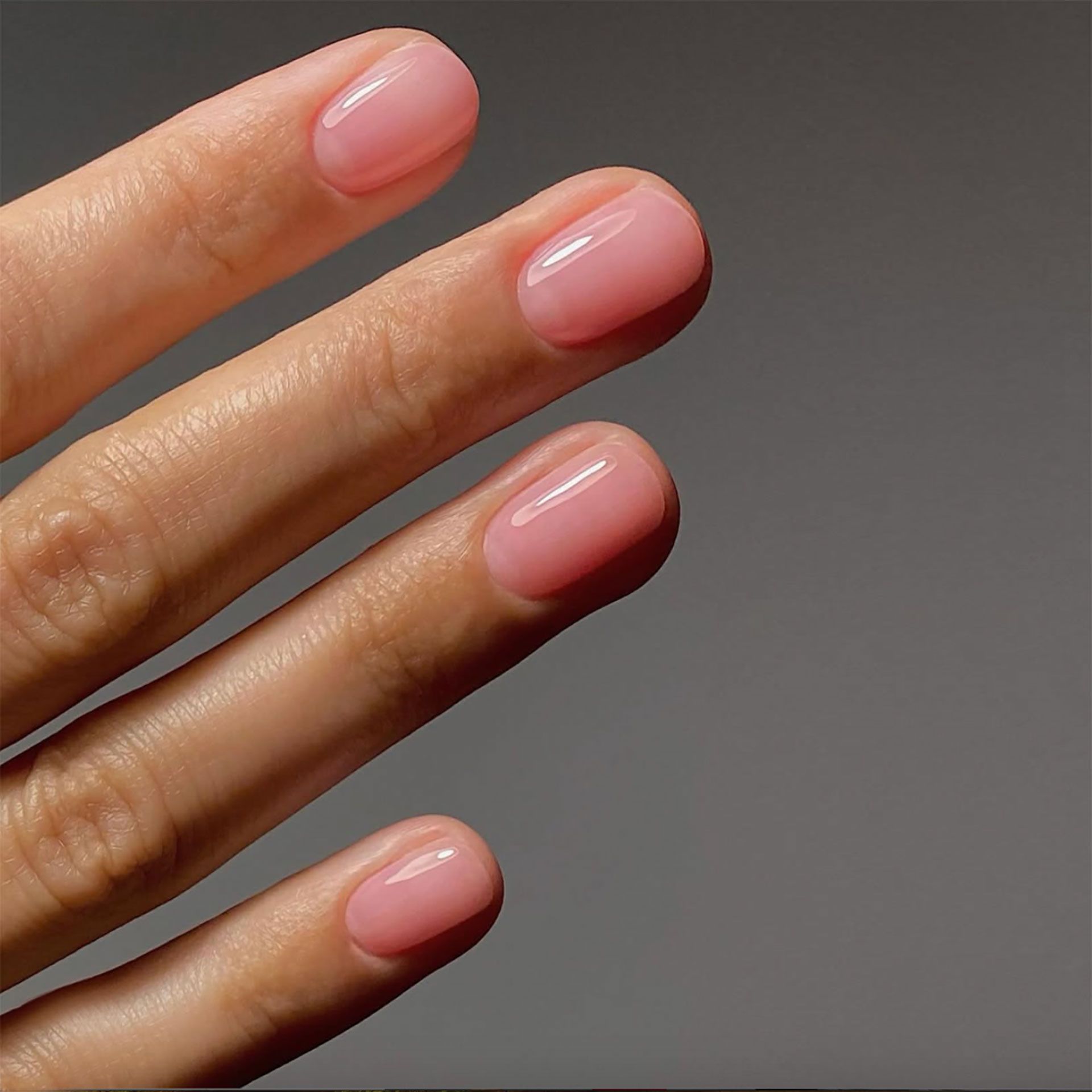 Short Oval Sheer Pink with Subtle Shimmer Short Oval Sheer Pink with Subtle Shimmer β Winter Pink Nails