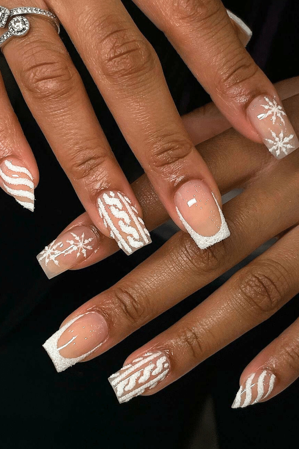 Cozy Cable Knit Winter Nails Cozy Cable Knit Winter Nails β Christmas Square Nails 2026